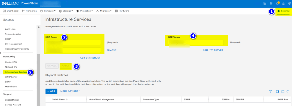Integrate DNS and NTP with Dell PowerStore