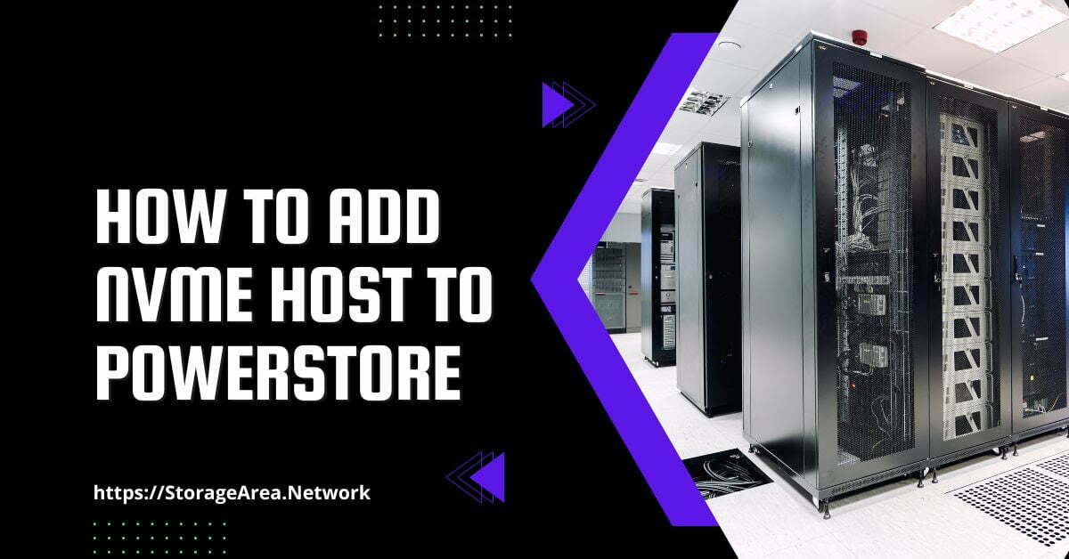 add nvme host to powerstore
