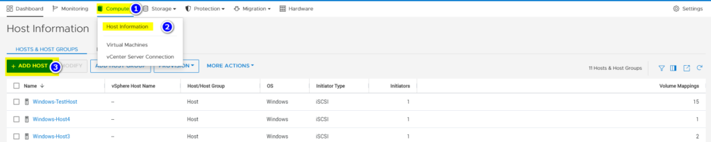 Add NVMe Host to PowerStore