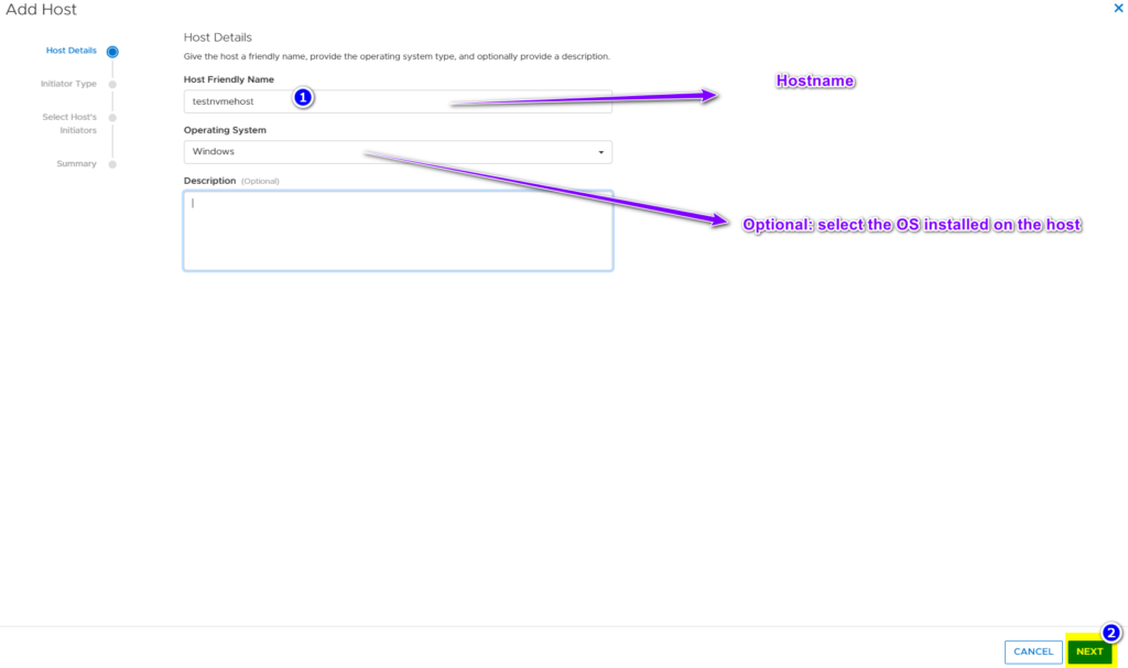 Add NVMe Host to PowerStore