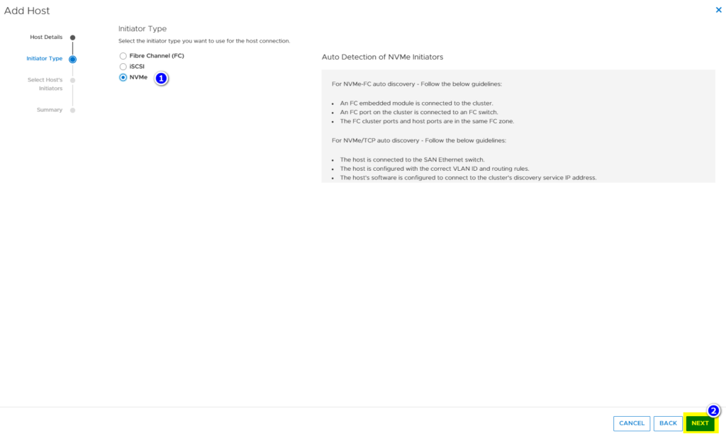 Add NVMe Host to PowerStore