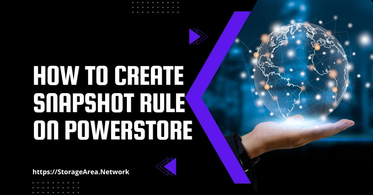 How to create snapshot rule on powerstore