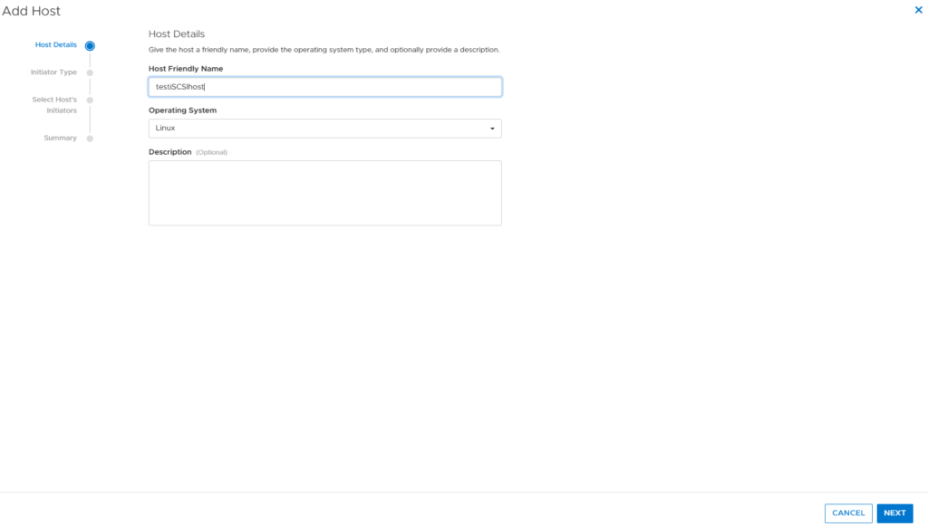 Add iSCSI Host to PowerStore