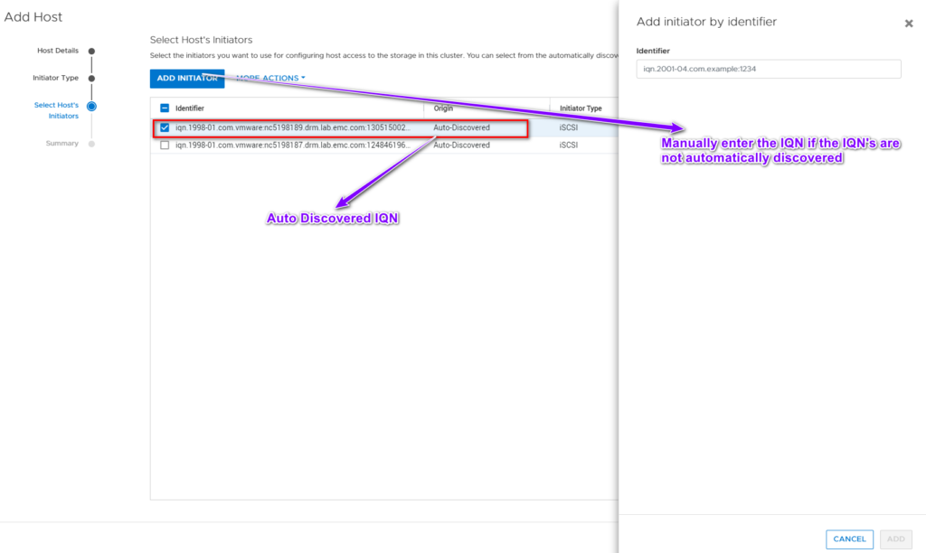 Add iSCSI Host to PowerStore