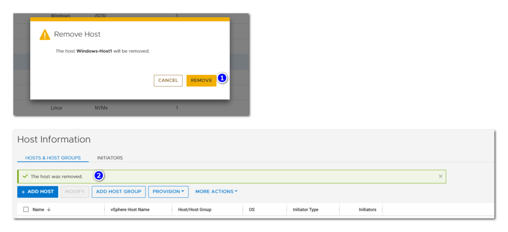 Delete a Host in Dell PowerStore